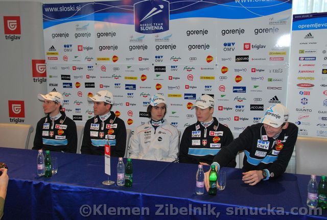 009 Robert Kranjec, Jernej Damjan, Robert Hrgota, Jurij Tepes, Mitja Meznar